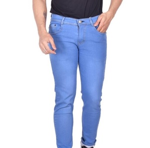 Jeans décontractés pour hommes de haute qualité en gros, pantalons en denim bleu délavé, respirants, coupe régulière, fabriqués au Pakistan - Product Image 6