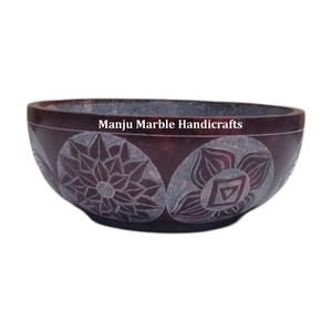 Cuenco de tallado de esteatita de todo tipo, el mejor mayorista indio, con forma redonda, uso para el hogar y el hotel, herramientas de cocina, artículo de colección - Product Image 5