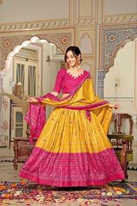 Mercado mayorista Lehenga Choli indio y paquistaní de seda Maya Tussar en India - Product Image 3