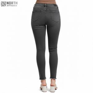 2025 Venta caliente calidad superior Slim Fit mujer algodón Denim Color sólido uso diario pantalones Oem Odm disponible - Product Image 5