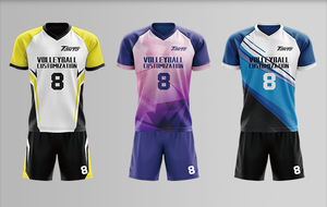 Custom New Uniform Design <b>Set</b> Low MOQ OEM <b>Volleyball</b> Uniform For Men Quick dry 100% Polyester Material Lightweight - Product Image 4