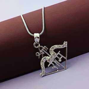 Arc flèche pendentif chaîne collier inde spirituel bonne chance CZ bijoux cadeau pour hommes femmes - Product Image 1