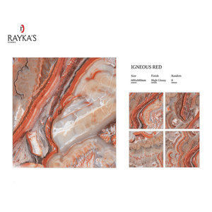 Baldosas esmaltadas de porcelana de diseño italiano moderno de alta calidad de 5mm de espesor 600x600mm para uso en pisos interiores - Product Image 3