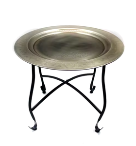 Complejos trabajos en metal en mesas marroquíes, centros de mesa impresionantes llenos de encanto cultural y elegancia, decoración para sala de estar muy vendida - Product Image 5