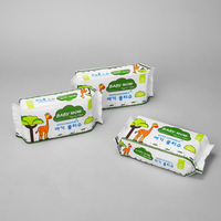 BabyWow Tisu Basah Ramah Lingkungan untuk Rumah Tangga Ukuran Sesuai Pesanan (15x20cm/150x200mm) 80 Lembar Kain Non-Woven Beraroma Dapat Dibuang di Toilet