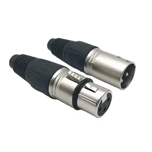 מחברי מיקרופון 3 פינים מחבר חוט XLR זכר לנקבה עבור מחבר וידאו אודיו לתלייה