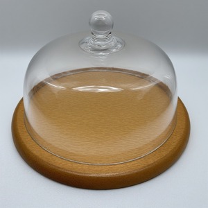 โดมแก้วทำด้วยมือพร้อมฐานไม้หรูหราที่วางเค้กช่างฝีมือทำด้วยมือนำเสนอการตกแต่งที่เน้นสำหรับการตกแต่งภายในห้องรับประทานอาหาร - Product Image 5