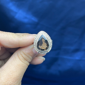 Anillo de cuarzo ahumado de alta calidad Natural de Plata de Ley 925, anillo de piedras preciosas recién llegado para mujer, joyería al por mayor - Product Image 4