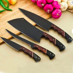 Venta al por mayor personalizado de alta calidad OEM ODM servicio conjunto hoja de acero de Damasco hecho a mano ambidiestro 5 piezas Chef cuchillos de cocina - Product Image 3