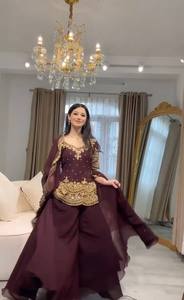 Salwar Kameez Tradicional para Mujer, Bordado, Georgette Sintético Pesado, Secado Rápido, para Todas las Temporadas, Bodas y Fiestas, Estilo Indio y Pakistaní - Product Image 5