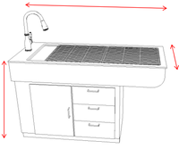 Table d'opération vétérinaire électrique en acier inoxydable avec levage par pédale pour clinique vétérinaire 1200x600mm réglable
