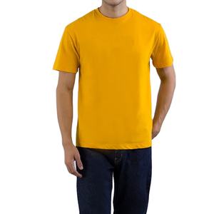 Camiseta de manga corta con cuello redondo de algodón 100 % de primera calidad para hombre, longitud regular, camiseta para hombre con logotipo personalizado - Product Image 4