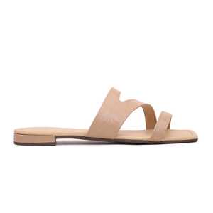 Sandales à talon formelles beiges FR8092 Pantoufle - Product Image 3