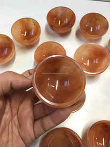 VENTE EN GROS NATURELLE FOLK CRAFTS GUÉRISON GEMSTONE CRISTAL SCULPTÉ ROUGE AVENTURINE 2 POUCES BOL EN CRISTAL D'AGATE ROUGE POUR LA DÉCORATION - Product Image 5