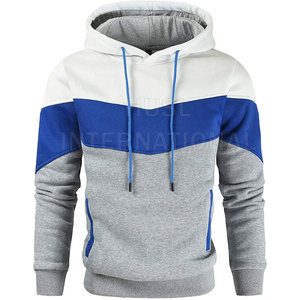 Sudadera con capucha de algodón 100% elegante para hombre, sudadera deportiva lisa de gran tamaño con bordado de logotipo personalizado, traje informal - Product Image 4