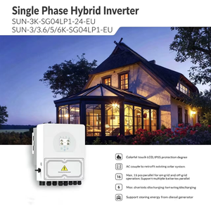 Onduleur solaire hybride DeYe <span class=keywords><strong>SUN</strong></span>-3/3.6/5/<span class=keywords><strong>6K</strong></span>-<span class=keywords><strong>SG04LP1</strong></span>-<span class=keywords><strong>EU</strong></span> monophasé 6KW à onde sinusoïdale pure 48V pour système de stockage d'énergie domestique - Product Image 2