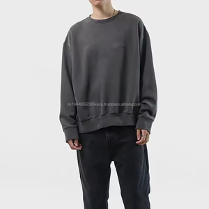 Sudadera con Capucha Personalizada para Hombre, Estilo Urbano, con Bolsillo Delantero, Informal, de Felpa Gruesa de 400g, Lavada al Ácido - Product Image 2