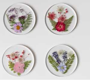 New Style Homemade Colored Design Inside Clear Resin Tea Cup <b>Mats</b> Pads Best Selling Price Household Dinnerware Glass Coaster - Product Image 3