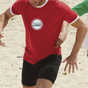 Camisetas con logotipo personalizado de Ringer, Camiseta con cuello redondo, camiseta Premium ajustada suave preencogida, camisetas con logotipo personalizado Unisex para hombre - Product Image 4