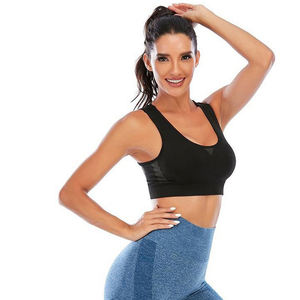 Sujetador deportivo de gimnasio sin costuras de alto soporte talla XS para mujer peso ligero sin mangas secado rápido Fitness logotipo personalizado impresión Simple - Product Image 2