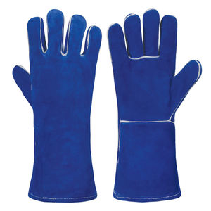 Guantes de soldadura de estilo occidental Guantes de cuero de trabajo de seguridad de cuero de vaca completo para hombre y mujer - Product Image 4