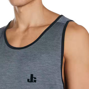 Débardeur d'entraînement décontracté léger pour hommes-100% coton séchage rapide écologique respirant confortable de haute qualité - Product Image 3