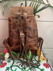 Crunch Leather <b>Backpack</b> Stylish <b>Multi</b> Uses Bags New Design Pocket <b>Multi</b> Uses <b>Backpack</b> Wholesale Bulk Product - Product Image 3