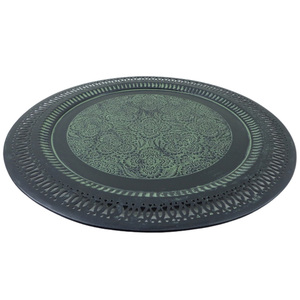 Assiette de service d'ustensiles de cuisine en métal patine grise assiettes de service alimentaire pour restaurant et maison décorative personnalisée - Product Image 1