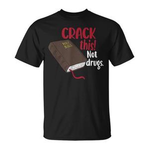 Camiseta Cristiana con Mensaje 'Crack This Not Drugs', Camiseta Promocional Cristiana - Product Image 1