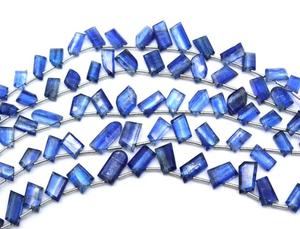 Haute qualité 7 ''pouces perles de pierres précieuses de cyanite bleue naturelle forme fantaisie à facettes pour la fabrication de bijoux - Product Image 2
