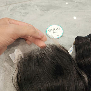 Venta al por mayor 100% Peluca de cabello humano crudo vietnamita hueso negro recto proveedor de encaje transparente de alta calidad - Product Image 3