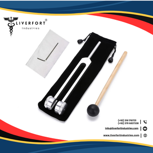 Tenedor de afinación de acero de alta calidad de 136,1Hz para meditación, Yoga, práctica de nervios, nuevas herramientas musicales de curación médica, martillo de cubierta de cinturón - Product Image 2