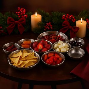 ชามเสิร์ฟชิปและดิปอะลูมิเนียมดีไซน์ทันสมัย ขายดี ชามเสิร์ฟผลไม้โลหะสีทองโบราณ แจกันดอกไม้ตั้งโต๊ะดีไซน์ไม่ซ้ำใคร - Product Image 2