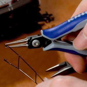 Alicates Knipex Precision Electronics con cabezal pulido, mangos pulidos y empuñaduras multicomponente con mordazas redondas y puntiagudas - Product Image 2
