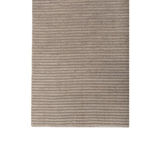Contour Classic Gray/Silver Gray Hand <b>Loom</b> Wool Silk Solid Color Flat <b>Weave</b> Rectangle Rug 3x5 ft Soft Texture for Home Use Model - Product Image 4