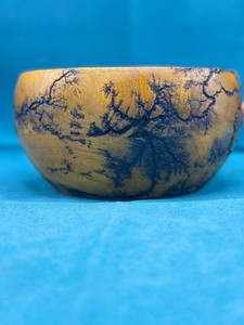 Handcrafted Wooden Yarn Bowl Knitting Crochet Supplies with Swirl Cutout Portable Yarn Holder <b>Knitters</b> <b>Gift</b> Yellow - Product Image 4