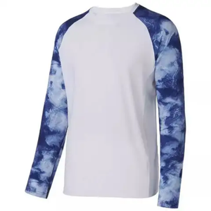 Camiseta de manga larga de doble capa térmica de punto de gofres para hombre de alta calidad personalizada, ropa de moda estampada con tela tejida - Product Image 5