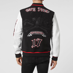 แจ็กเก็ตทีมฟุตบอลสำหรับผู้ชายแจ็คเก็ตหนังปักลายกำมะหยี่แขนเสื้อเบสบอลบอมเบอร์เลตเทอร์แมนแจ็คเก็ตนักศึกษาวิทยาลัย - Product Image 2