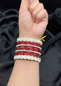 New Shiny Coloured Plain Handmade High-grade <b>Silver</b> Plated Copper Alloy Bangles/Chudiyan for Women <b>Girls</b> Customized Sizes for - Product Image 3