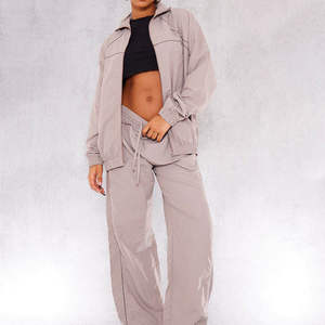 Custom Zip-up Tracksuit Set Zip-up <b>Jacket</b> Lightweight Waterproof Breathable Windbreaker Set Training Tracksuit <b>Women</b> - Product Image 1