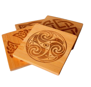 Acacia Wood Coaster Coffee Cup Square Shape Acacia Wood Coasters For Drinks Coffee Tea <b>Kitchen</b> <b>Accessory</b> - Product Image 2