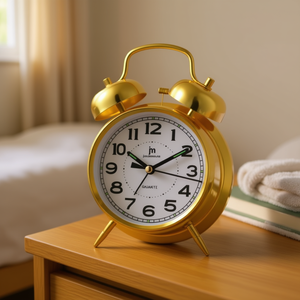 Reloj Despertador con Campanas Doradas JUSTAMINUTE JA7041G, Relojes de Escritorio y Mesa para Lowell - Product Image 3