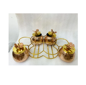 Bandeja y contenedor para servir frutas secas de latón con diseño de flores doradas para decoración del hogar, decoración de mesa, pieza de regalo - Product Image 2