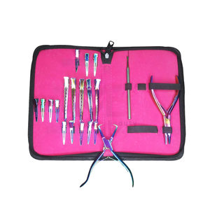 Outils d'extension de cheveux très demandés, kit d'extension de cheveux micro-link avec revêtement en titane, pinces et clips pour usage en salon - Product Image 2