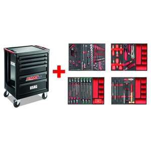 Gabinete de Herramientas Usag Start Roller con 495 MB y 156 Piezas. Surtido de Mantenimiento - Product Image 1