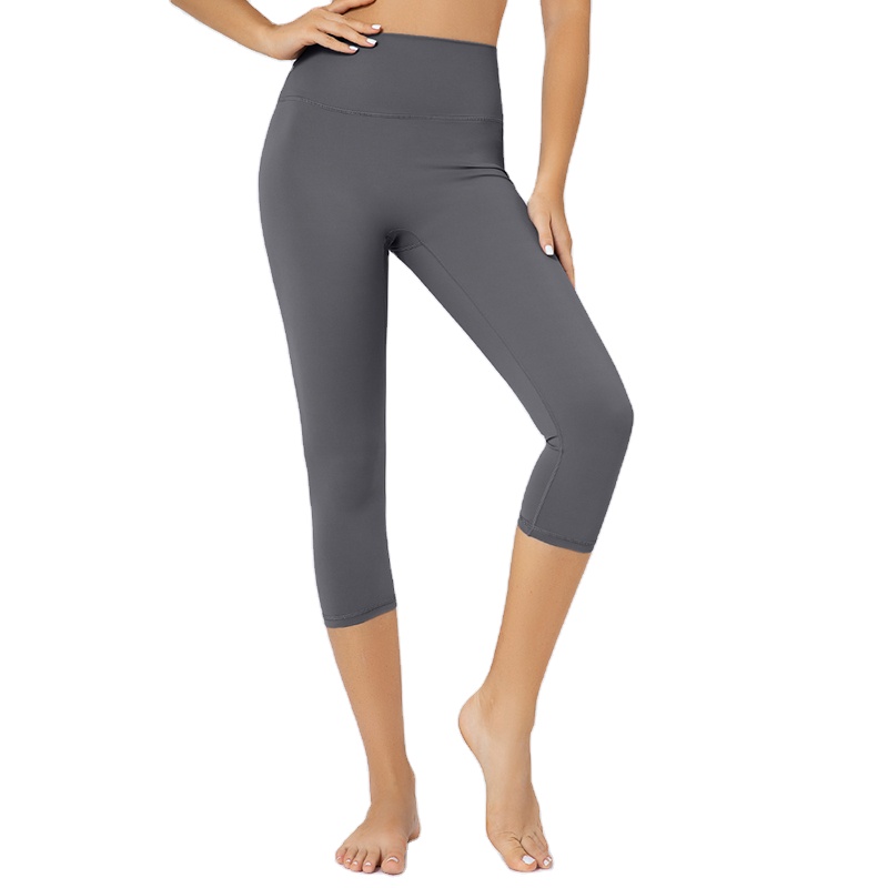 Women's Custom Logo Ribbed Knitted Leggings Four-Way Stretch Yoga Pant Solid Fitness Sportswear with Yogawear