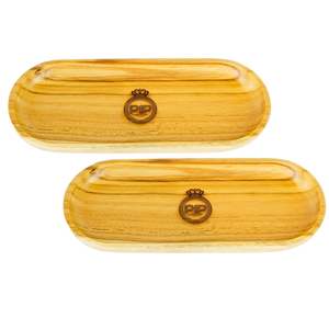 Plateau oblong en bois minimaliste élégant Plateaux de rangement élégants pour la décoration intérieure pour la cuisine et le salon - Product Image 6