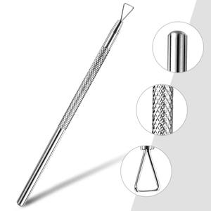 1 Pieza de Acero Inoxidable, Herramienta Triangular para Empujar y Limpiar Cutículas, Removedor de Esmalte de Gel UV, Accesorio para Manicura - Product Image 4