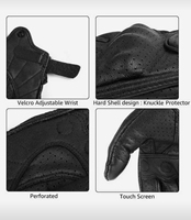 Guantes de Motocross de Cuero a Prueba de Viento de Alta Calidad Hechos a Medida, Dedos Completos, Unisex, para Carreras y Ciclismo