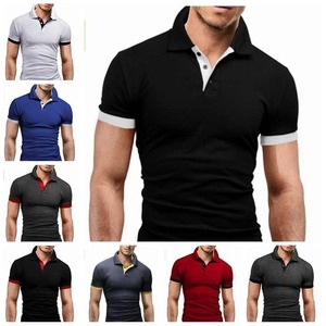 Chemise d'été populaire pour homme en tissu éponge respirant Spandex/Polyester à manches courtes avec poche - Product Image 2
